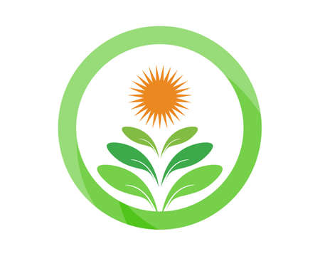 Tree leaf vector logo design, eco-friendly concept.のイラスト素材