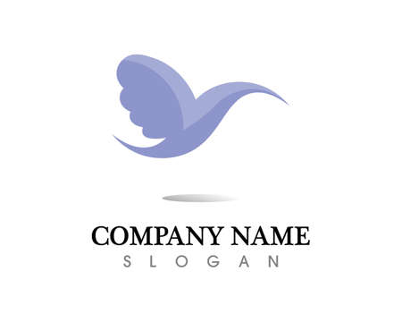 Bird wing Dove Logo Template vector illustrationのイラスト素材