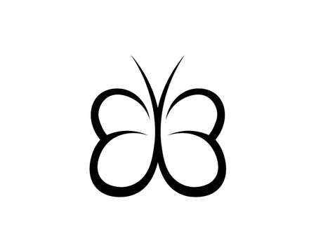 Vector - Butterfly conceptual simple, colorful icon. Logo. Vector illustrationの写真素材