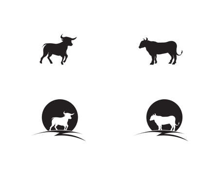 Bull horn logo and symbols template icons appのイラスト素材