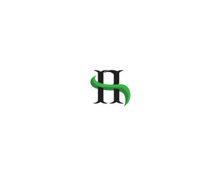H Letter Logo Template Design Vector illustrationのイラスト素材