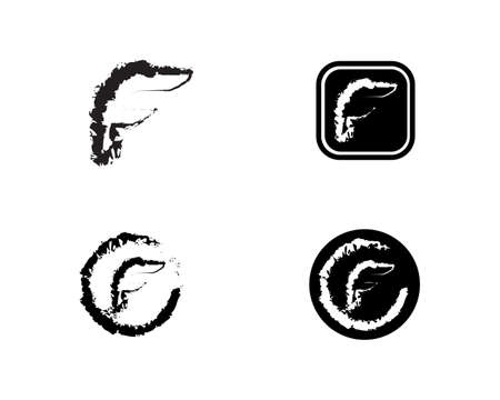 F letter logo and symbols template vector iconsのイラスト素材