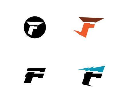 F letter logo and symbols template vector iconsのイラスト素材