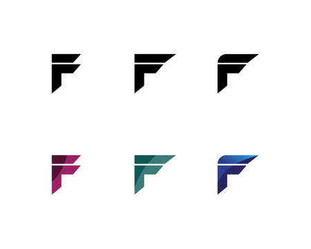 F letter logo and symbols template vector iconsのイラスト素材