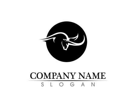 Bull horn logo and symbols template icons appのイラスト素材