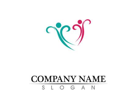 Community people care logo and symbols templateのイラスト素材
