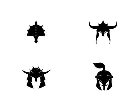 spartan logo and vector design helmet and headのイラスト素材