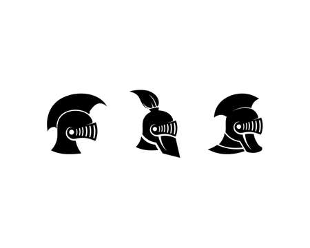 spartan and vector design helmet and headのイラスト素材
