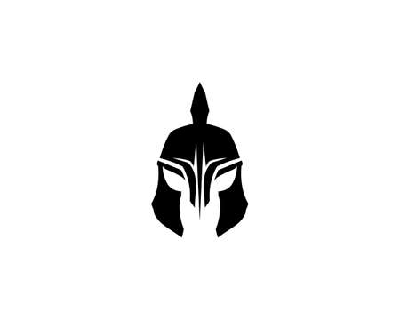 spartan and vector design helmet and headのイラスト素材