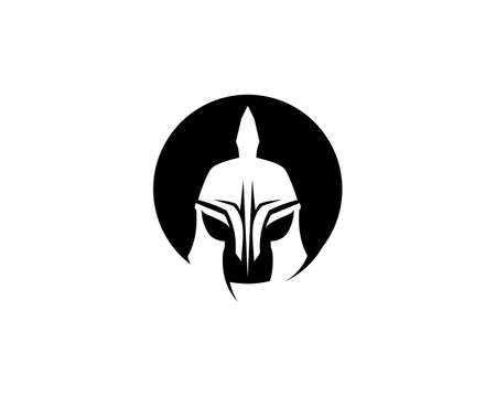 spartan and vector design helmet and headのイラスト素材
