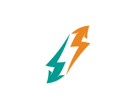 electric Vector lightning icon logo and symbolsの写真素材