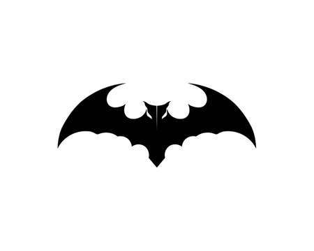 bat open wings flying concept elements iconのイラスト素材