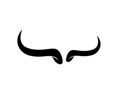 Bull horn and symbols template icons appのイラスト素材