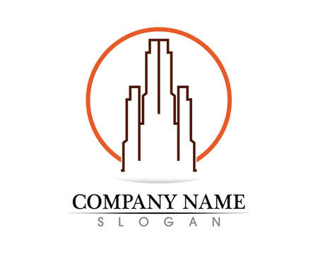 Real estate and home buildings icons templateのイラスト素材