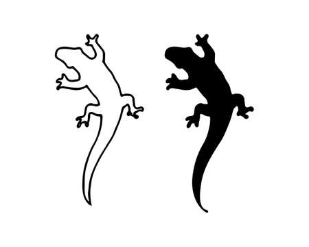 Lizard vector, design, animal, and reptile, geckoのイラスト素材