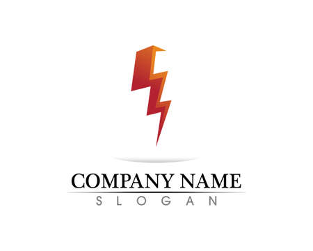electric Vector lightning icon logo and symbolsのイラスト素材