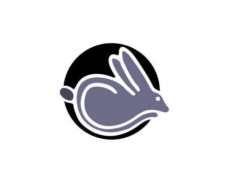 Rabbit Logo template vector icon designのイラスト素材