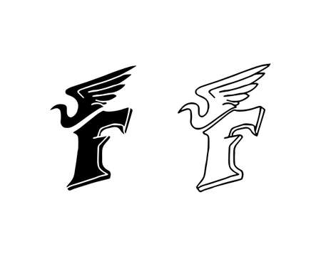 Falcon Wing Logo Template vector icon designのイラスト素材