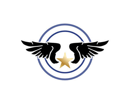 Falcon Wing Logo Template vector icon designのイラスト素材