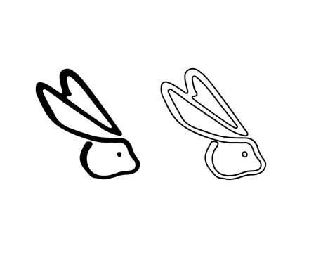 Rabbit Logo template vector icon designのイラスト素材