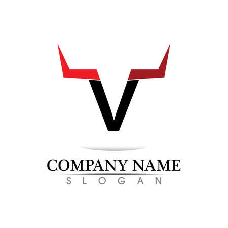 Bull horn logo and symbols template icons appのイラスト素材