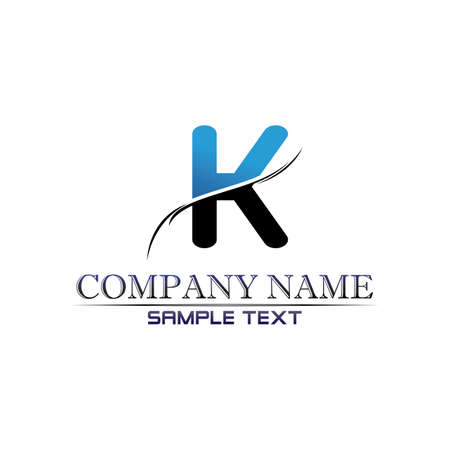 k letter k logo design and vectorのイラスト素材