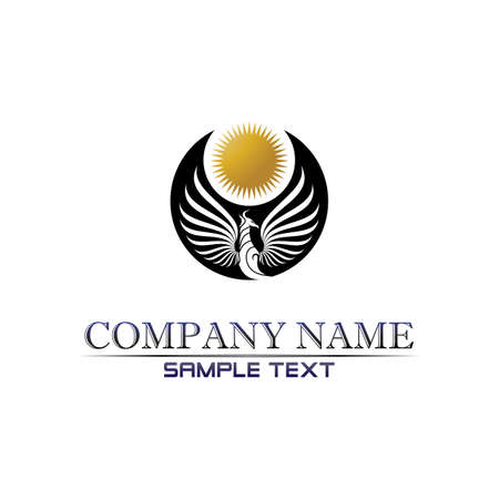 Black wing logo symbol for a professional designerのイラスト素材