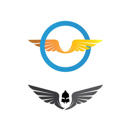 Black wing logo symbol for a professional designerのイラスト素材