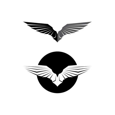 Black wing logo symbol for a professional designerのイラスト素材