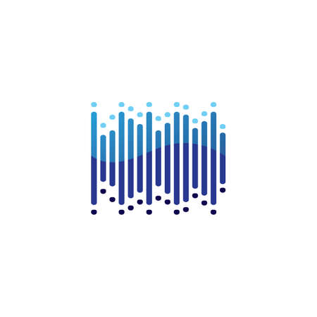 illustration of the sound wave icon vector icon template logoのイラスト素材