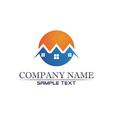 Real estate and home buildings logo icons templateのイラスト素材