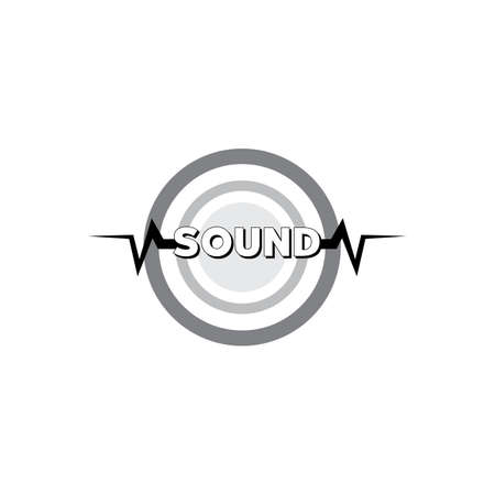 illustration of the sound wave icon vector icon template logoのイラスト素材
