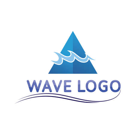 water and Waves beach logo and symbols template icons appのイラスト素材