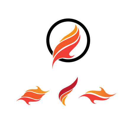 Fire flame nature logo and symbols icons templateのイラスト素材