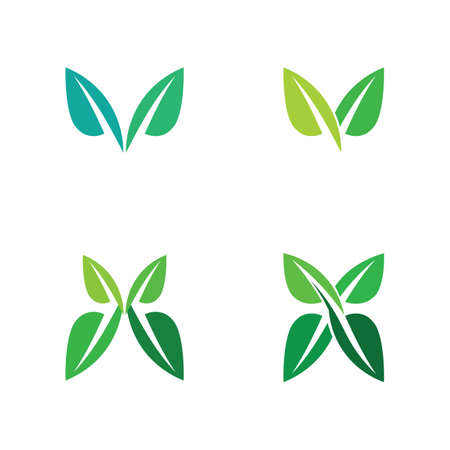 Tree leaf vector logo design, eco-friendly concept.のイラスト素材