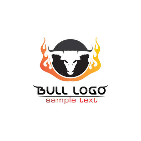 Bull horn logo and symbols template icons appのイラスト素材