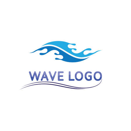 water and Waves beach logo and symbols template icons appのイラスト素材