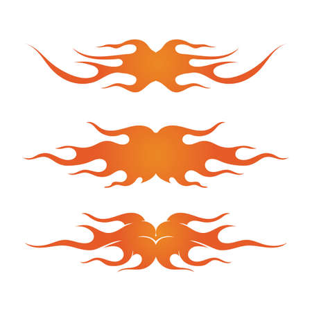 Fire flame nature logo and symbols icons templateのイラスト素材