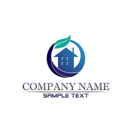 Real estate and home buildings logo icons templateのイラスト素材
