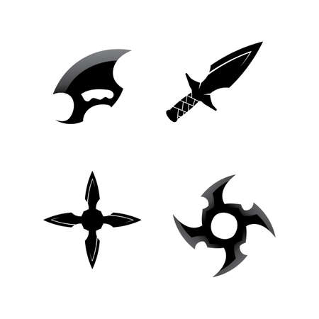 Cross swords icon flat. Simple vector symbol and bonus iconのイラスト素材