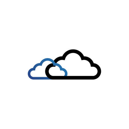 Cloud servers data logo and symbols icons