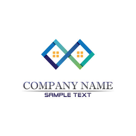 Real estate and home buildings logo icons templateのイラスト素材