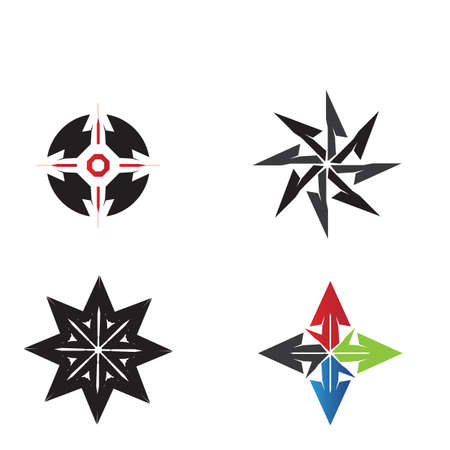Vector Compass signs and symbols logoのイラスト素材