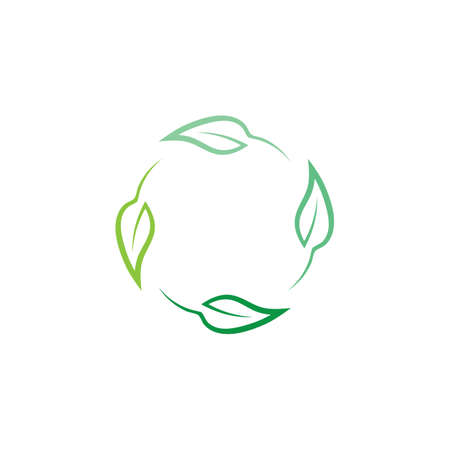 Tree leaf vector logo design eco friendly conceptのイラスト素材