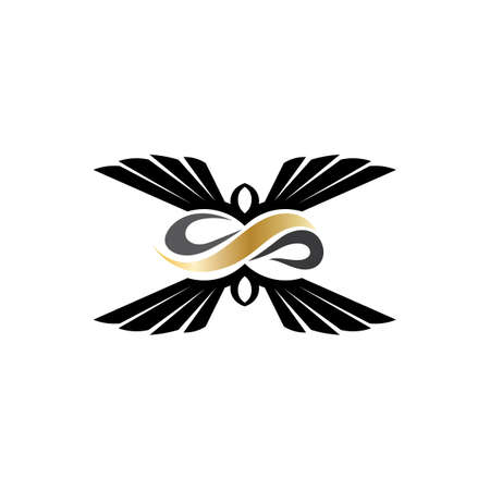 Falcon Wings Logo Template vector icon logo designのイラスト素材