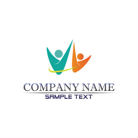 Community Care Logo People Icons In Circle Vector Concept Engagement Togethernessのイラスト素材