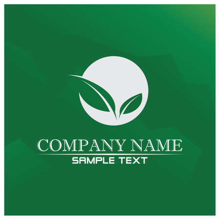 Tree leaf vector logo design eco friendly conceptのイラスト素材