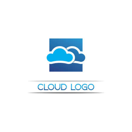 Cloud servers data logo and symbols iconsのイラスト素材