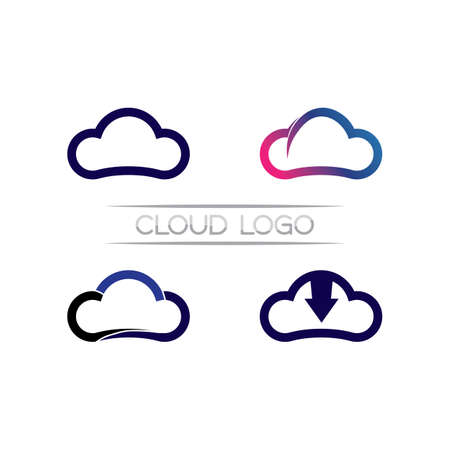 Cloud servers data logo and symbols iconsのイラスト素材