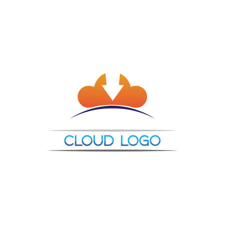 Cloud servers data logo and symbols iconsのイラスト素材